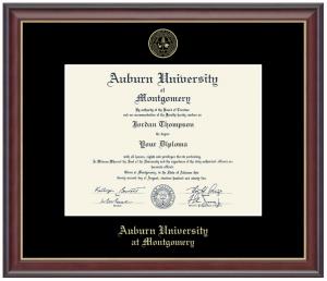 Image of Gold Embossed in Studio Gold w-Black Mat Diploma Frame 340853
